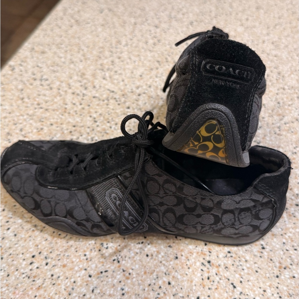 Coach Black Patterned Sneakers